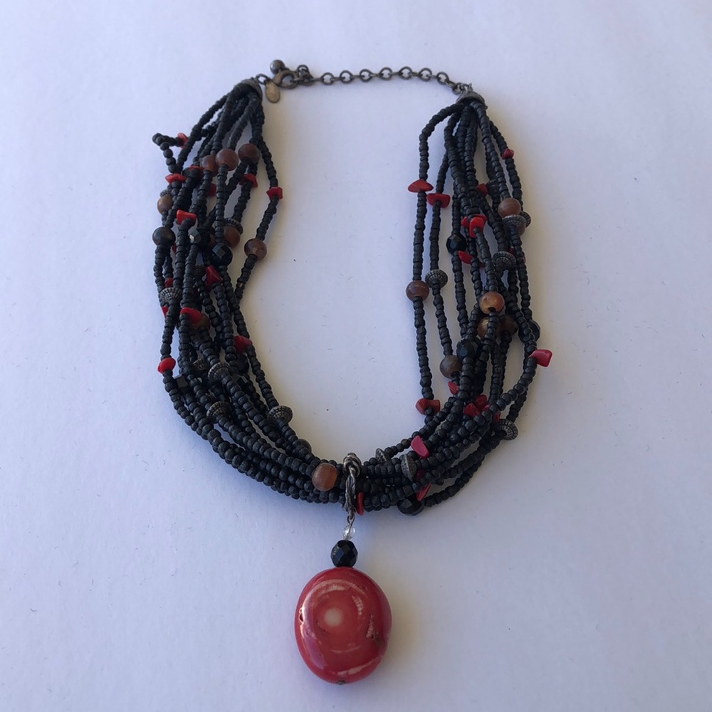 Vintage 80/90’s Chico’s beaded statement bold necklace